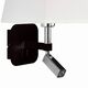 Бра Habana [WALL LAMP E27+1*3W 4000K BLACK/CHROME+SQUARE WHITE SHADE]