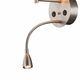 WALL LIGHT SATIN NICKEL 1L [E27 + LED READER 3W 3000K + USB SATIN NICKEL]