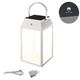 LANTERN WHITE PORTABLE OUTDOOR LED SOLAR 3000K WHITE