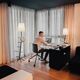 BLACK TABLE LAMP