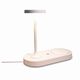 LED TABLE LAMP WHITE 6W 3000K  INDUCTION+USB CHARGER WHITE
