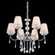 Люстра подвесная ST-Luce Aumentato [Хром, Прозрачный/Белый, Хром E14 6*40W]