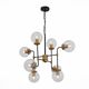 Люстра подвесная ST-Luce Varieta [Черный, Золото/Прозрачный E27 8*40W]