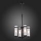 Люстра подвесная ST-Luce Bichero [Черный, Никель/Прозрачный E14 4*60W]